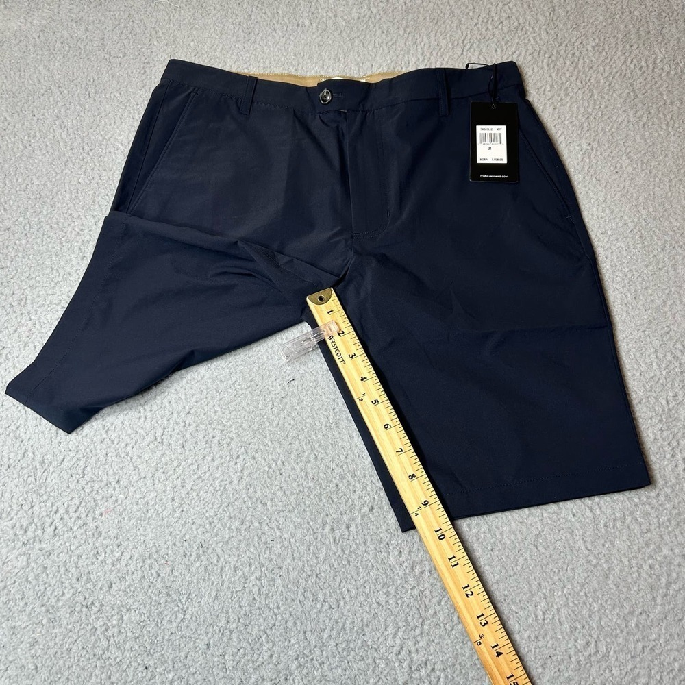 7 For All Mankind Shorts Mens 31 Navy Blue Flat Front Tech Series MSRP $158 NEW - Picture 6 of 10